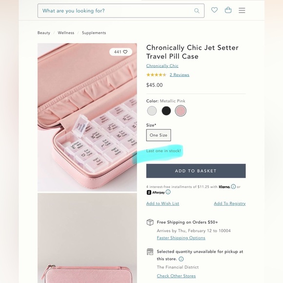 Anthropologie Other - Anthropologie Pink Rectangular pill organizer